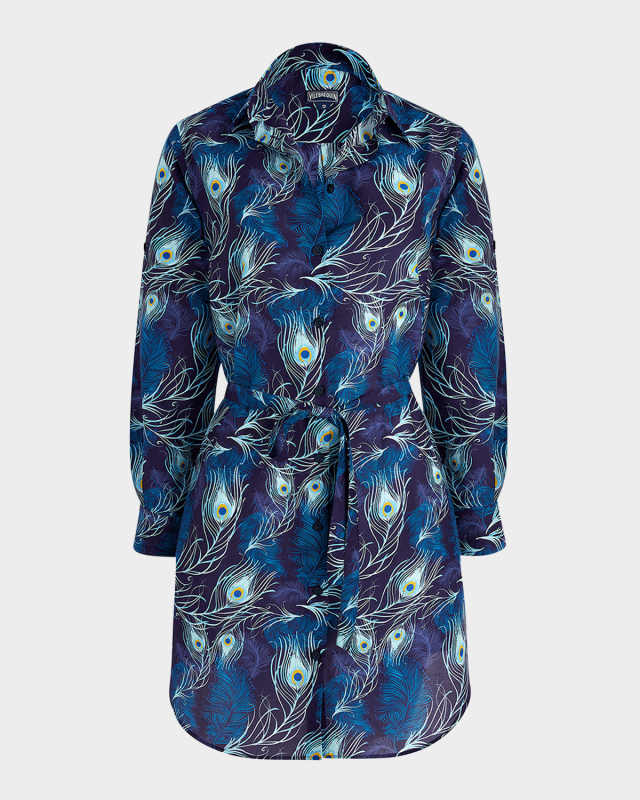 Eyes of the Wind Cotton-Silk Shirtdress